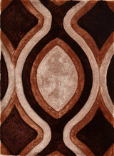 Load image into Gallery viewer, CSR2061-5X7 - Crown Shag 3D Brown/Ivory Area Rug
