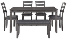 Load image into Gallery viewer, Ashley Bridson Gray 6-Piece Dining Set
