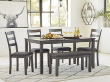 Load image into Gallery viewer, Ashley Bridson Gray 6-Piece Dining Set
