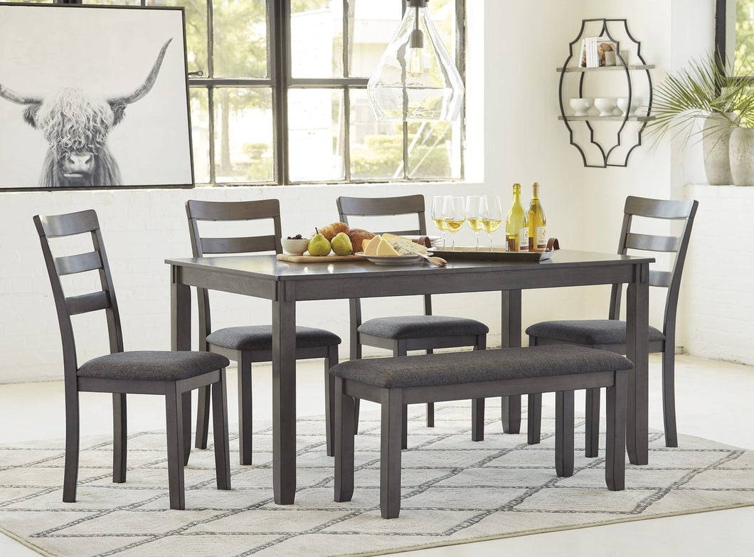 Ashley Bridson Gray 6-Piece Dining Set