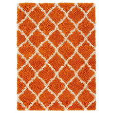 Load image into Gallery viewer, COZY2271-5X7 - Cozy Trellis Orange Shag Area Rug
