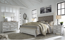 Load image into Gallery viewer, B777 Kanwyn Whitewash King Uph Bedroom Set
