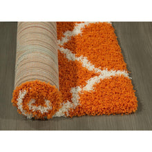 Load image into Gallery viewer, COZY2271-5X7 - Cozy Trellis Orange Shag Area Rug
